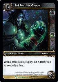 Fel Leather Gloves - WoW Single