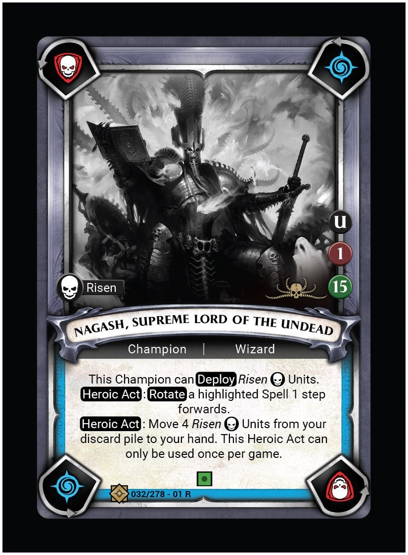 Nagash Supreme Lord of the Undead (Founder Pack Exclusive) (Claimed) (WHAOSC) - Warhammer Age of Sigmar Champions TCG