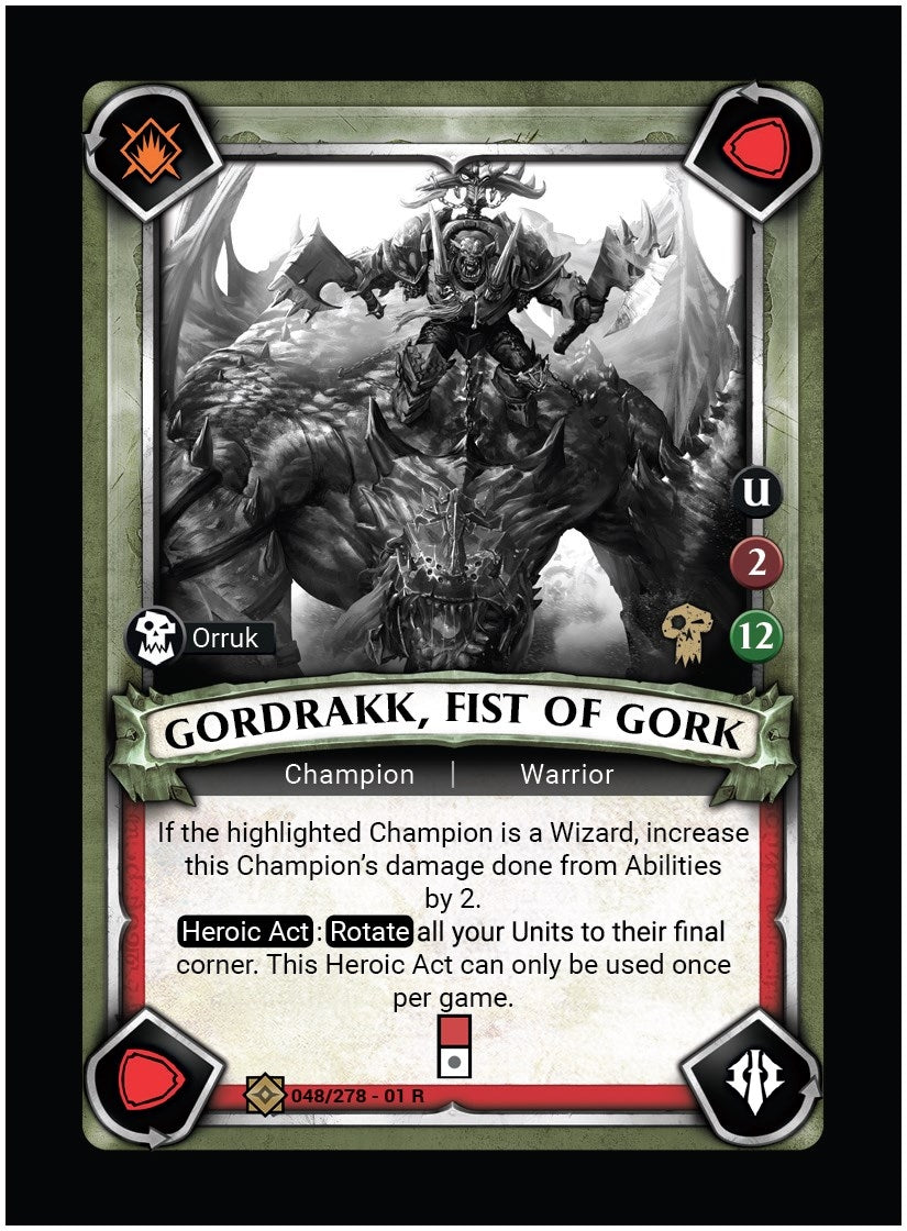 Gordrakk Fist of Gork (Founder Pack Exclusive) (Unclaimed) (WHAOSC) - Warhammer Age of Sigmar Champions TCG Single