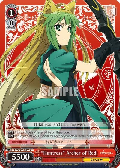 ’Huntress’ Archer of Red (53051) [APO/S53] - Weiss Schwarz Single