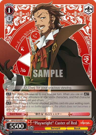’Playwright’ Caster of Red (53052) [APO/S53] - Weiss Schwarz Single