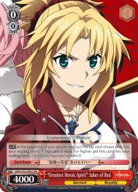 ’Greatest Heroic Spirit’ Saber of Red (5301) [APO/S53] - Weiss Schwarz Single