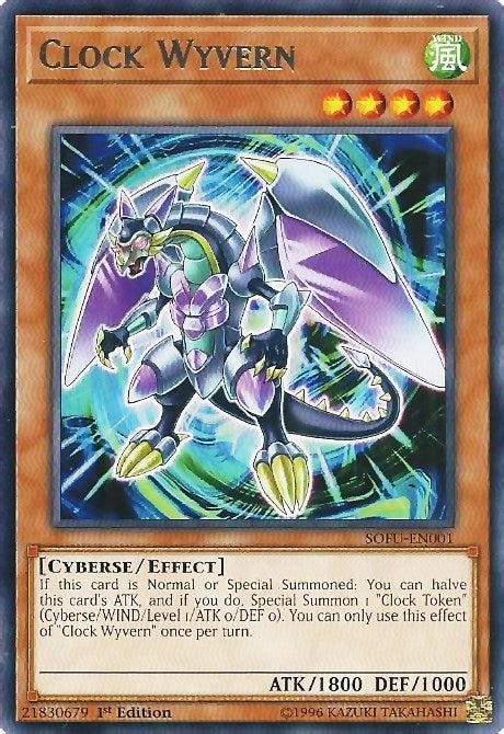 Clock Wyvern (1) (SOFU) - YuGiOh Single