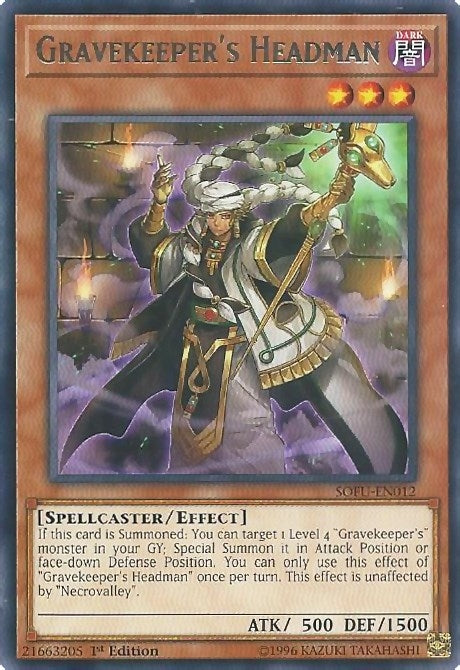 Gravekeeper’s Headman (12) (SOFU) - YuGiOh Single