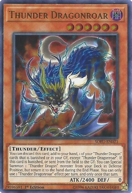 Thunder Dragonroar (21) (SOFU) - YuGiOh Single