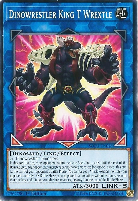 Dinowrestler King T Wrextle (41) (SOFU) - YuGiOh Single