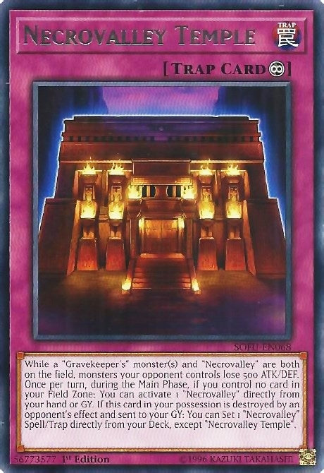 Necrovalley Temple (68) (SOFU) - YuGiOh Single