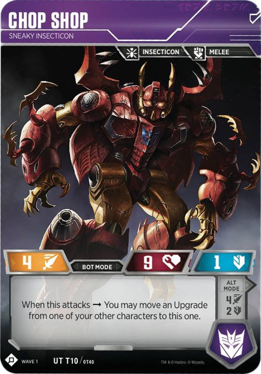 Chop Shop - Sneaky Insecticon (10) [TRW1] - Transformers TCG Single