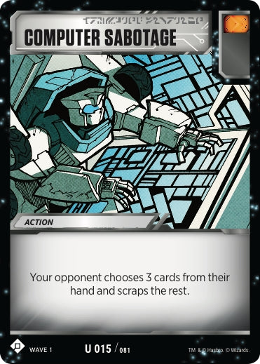 Computer Sabotage (15) [TRW1] - Transformers TCG Single