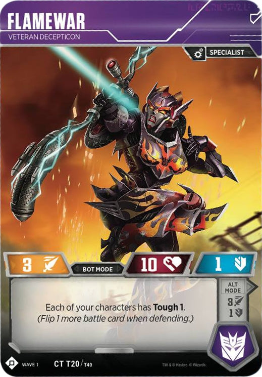 Flamewar - Veteran Decepticon (20) [TRW1] - Transformers TCG Single