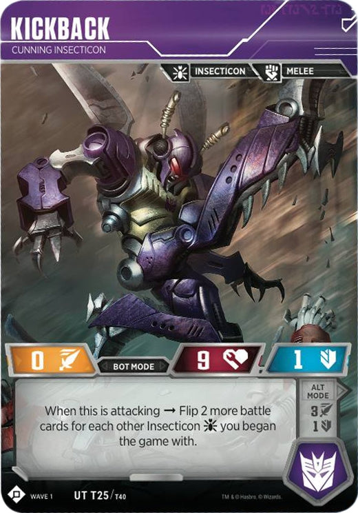 Kickback - Cunning Insecticon (25) [TRW1] - Transformers TCG Single
