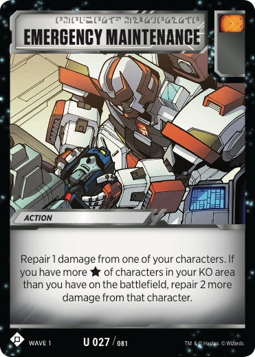 Emergency Maintenance (27) [TRW1] - Transformers TCG Single
