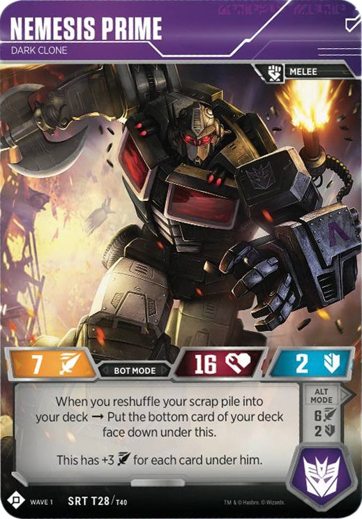 Nemesis Prime - Dark Clone (28) [TRW1] - Transformers TCG Single