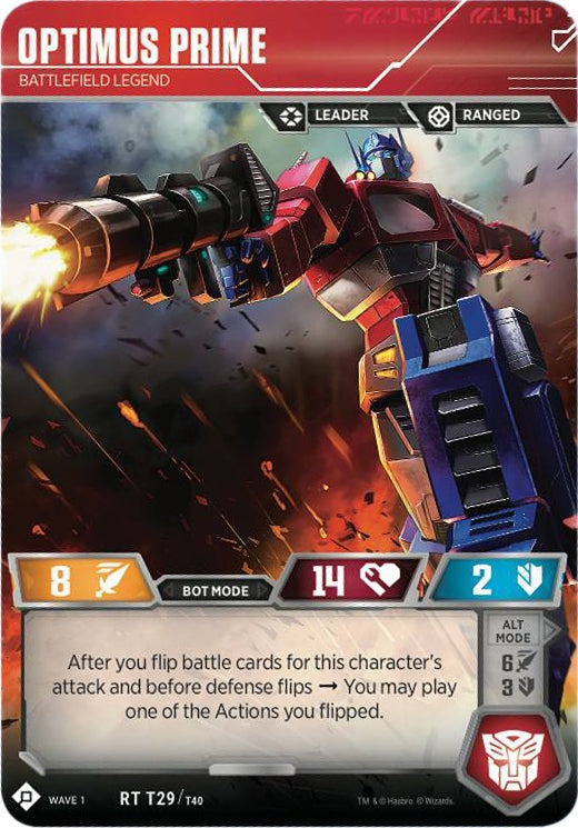 Optimus Prime - Battlefield Legend (29) [TRW1] - Transformers TCG Single