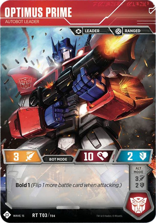 Optimus Prime - Autobot Leader (Autobots Starter Set) (3) [TRW1] - Transformers TCG Single
