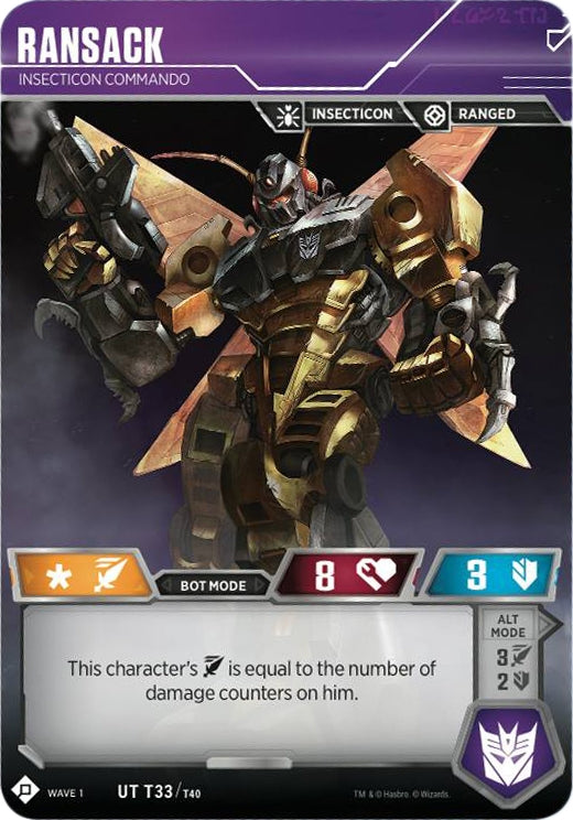 Ransack - Insecticon Commando (33) [TRW1] - Transformers TCG Single