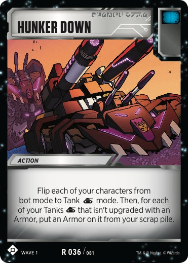 Hunker Down (36) [TRW1] - Transformers TCG Single
