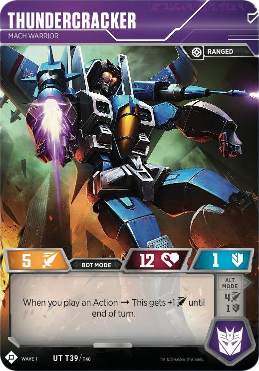 Thundercracker - Mach Warrior (39) [TRW1] - Transformers TCG Single