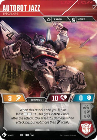Autobot Jazz - Special Ops (4) [TRW1] - Transformers TCG Single