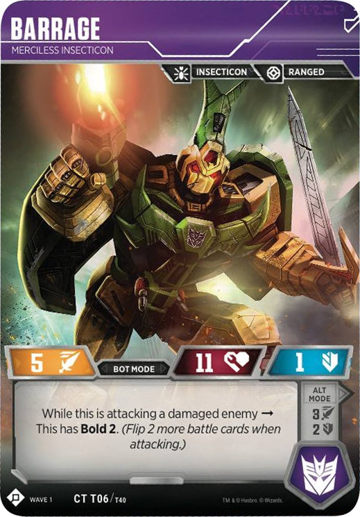 Barrage - Merciless Insecticon (6) [TRW1] - Transformers TCG Single
