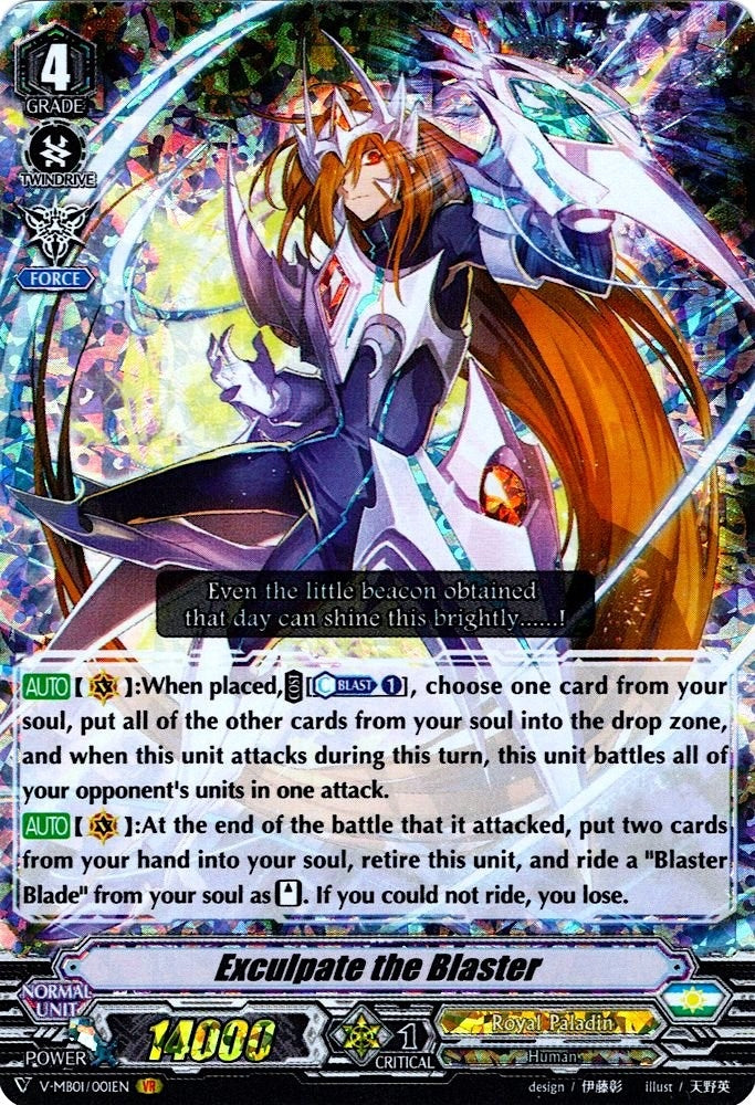 Exculpate the Blaster (1001) [V-MB01] - Cardfight Vanguard Single