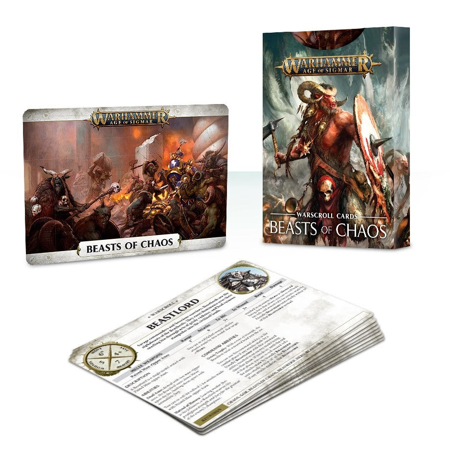Warhammer: Age of Sigmar - Warscroll Cards: Beasts of Chaos [ACCS] - Warhammer Game Accessories Sealed