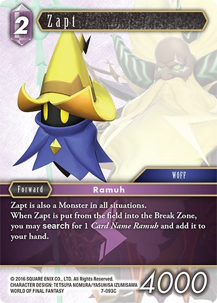 Zapt (7) [OP7] - Final Fantasy TCG Single