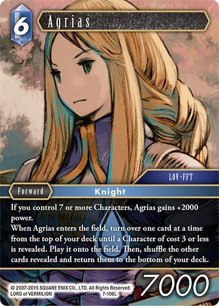 Agrias (7) [OP7] - Final Fantasy TCG Single