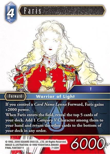 Faris (7) [OP7] - Final Fantasy TCG Single