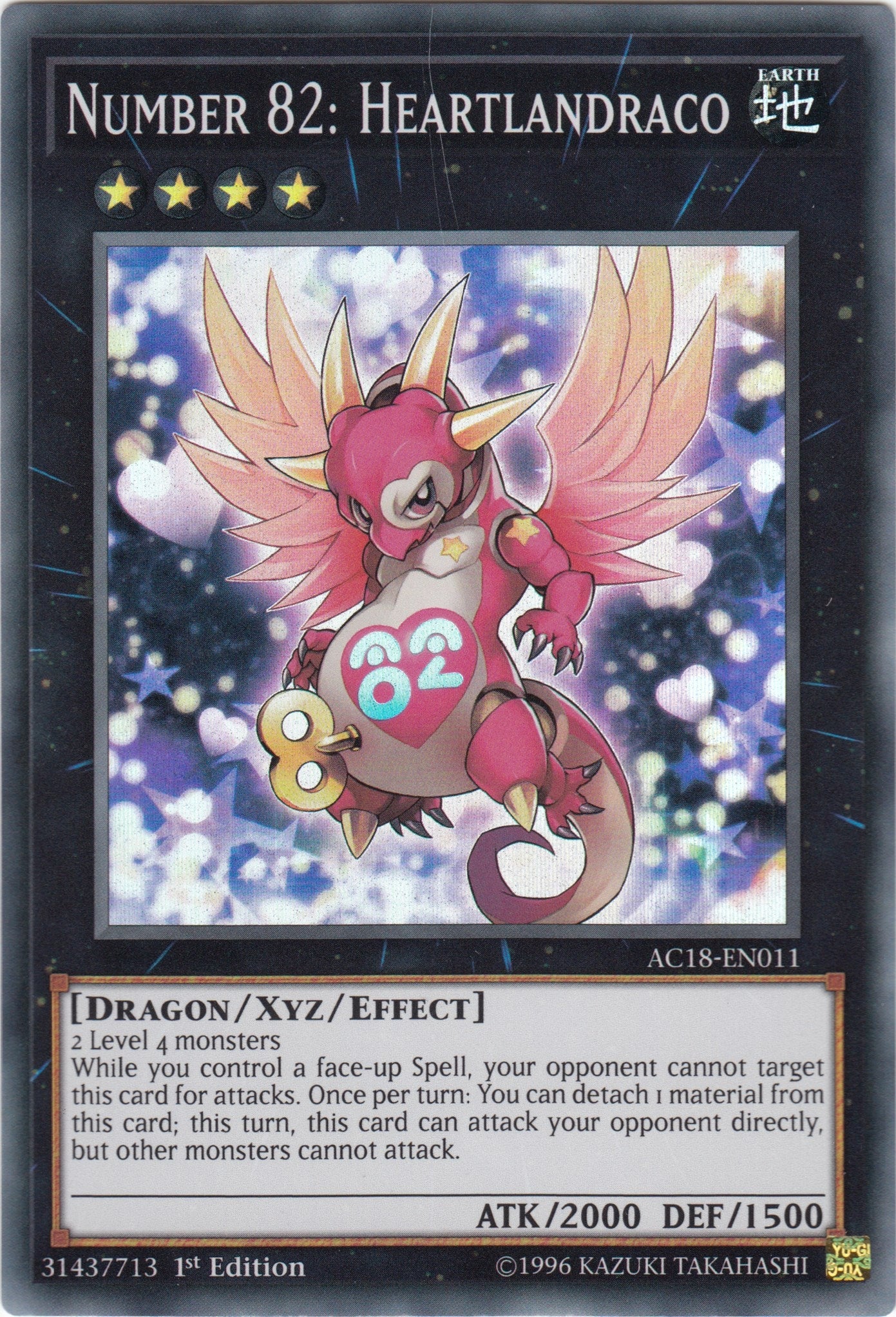 Number 82: Heartlandraco (18011) (AC18) - YuGiOh Single