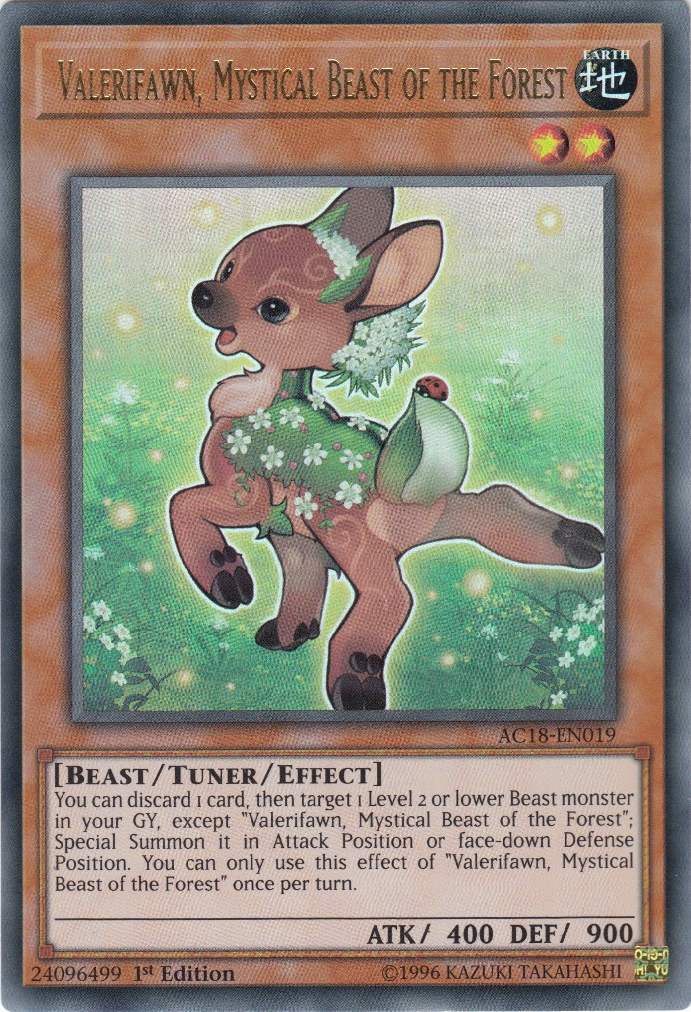 Valerifawn Mystical Beast of the Forest (18019) (AC18) - YuGiOh Single