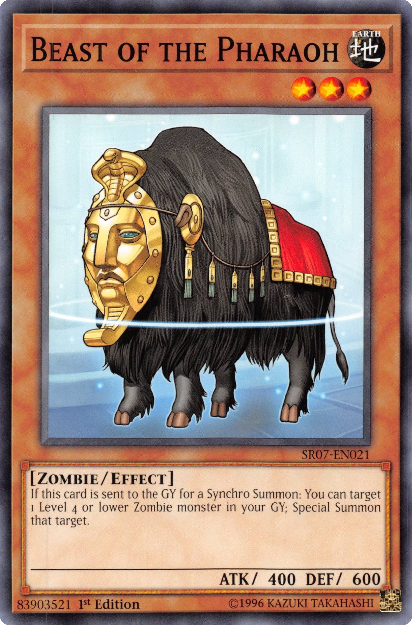 Beast of the Pharaoh (7021) (SR07) - YuGiOh Single