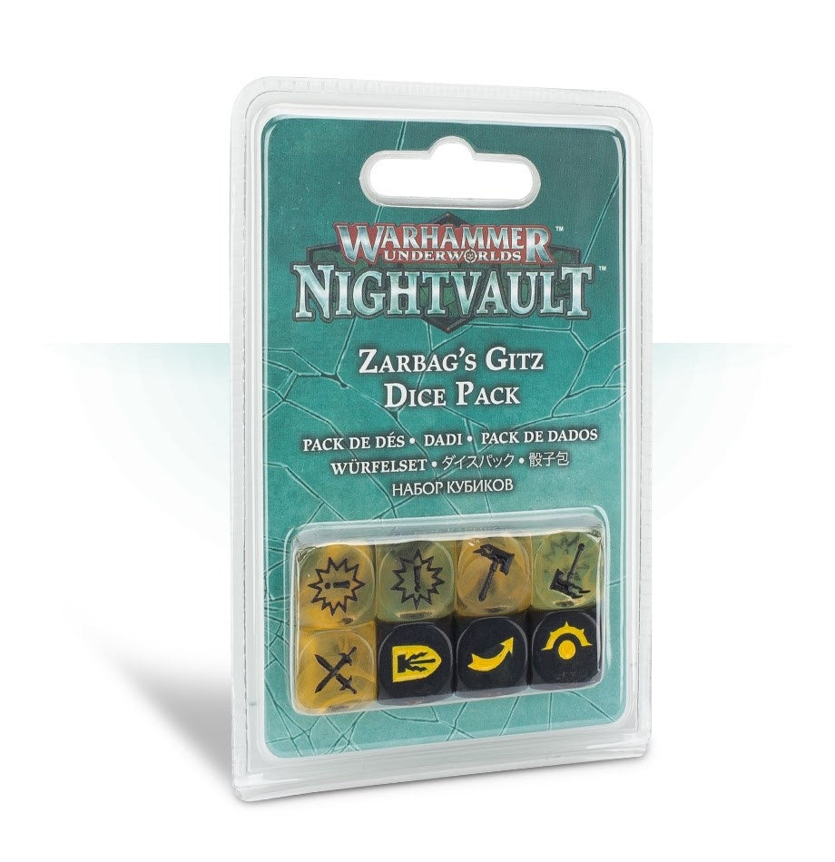 Warhammer: Underworlds - Nightvault: Zarbag’s Gitz Dice Pack (8-Pack) [ACCS] - Warhammer Game Accessories Sealed