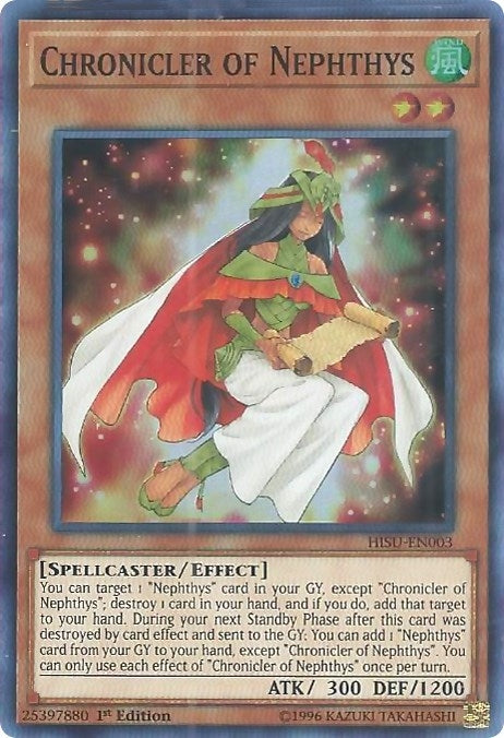 Chronicler of Nephthys (3) (HISU) - YuGiOh Single