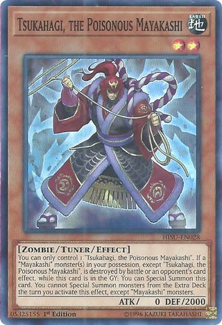 Tsukahagi the Poisonous Mayakashi (28) (HISU) - YuGiOh Single