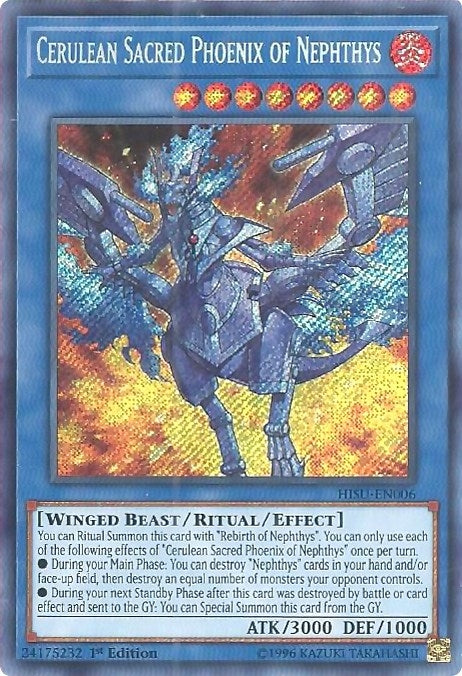 Cerulean Sacred Phoenix of Nephthys (6) (HISU) - YuGiOh Single