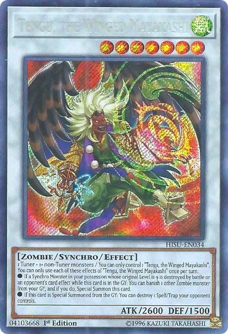 Tengu the Winged Mayakashi (34) (HISU) - YuGiOh Single