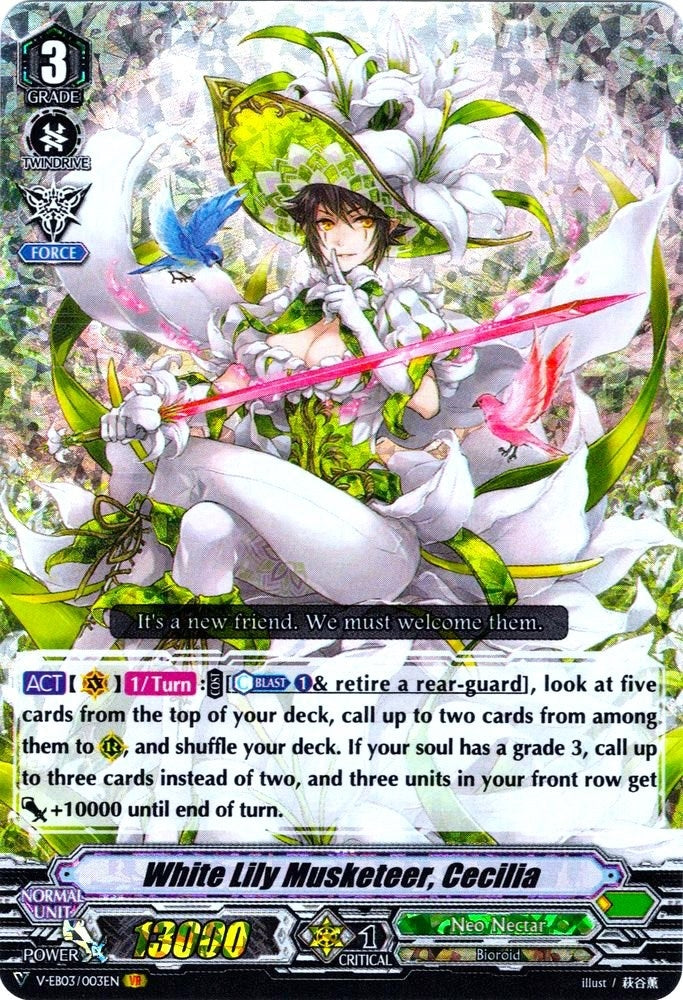 White Lily Musketeer Cecilia (3003) [V-EB03] - Cardfight Vanguard Single