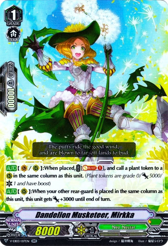Dandelion Musketeer Mirkka (3017) [V-EB03] - Cardfight Vanguard Single