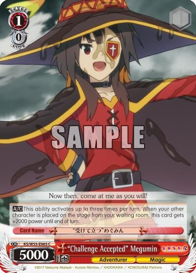 ’Challenge Accepted’ Megumin (55065) [KS/W55] - Weiss Schwarz Single