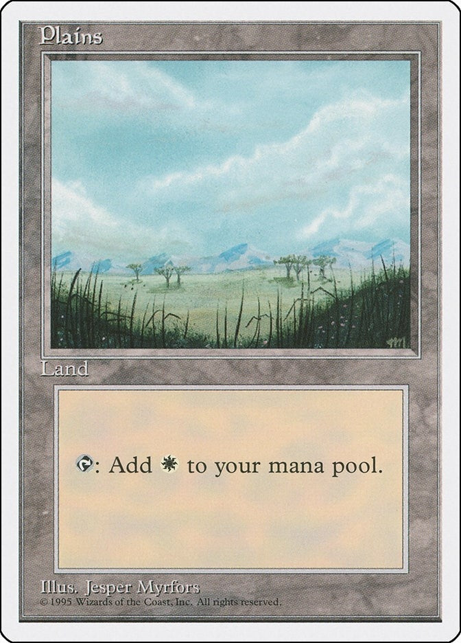 Plains (B) (187) [4ED] - MTG Single