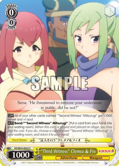 ’Third Witness’ Clemea & Fio (55022) [KS/W55] - Weiss Schwarz Single