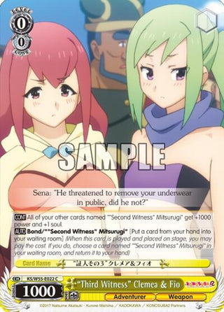 ’Third Witness’ Clemea & Fio (55022) [KS/W55] - Weiss Schwarz Single