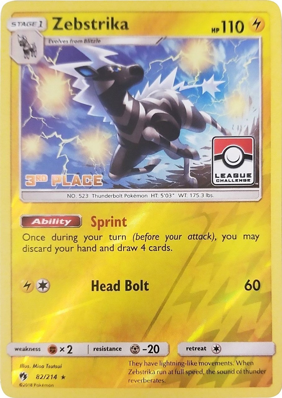 Image for Zebstrika - 82/214 (League Challenge) [3rd Place] (082/114) (League & Championship Cards) - Pokemon