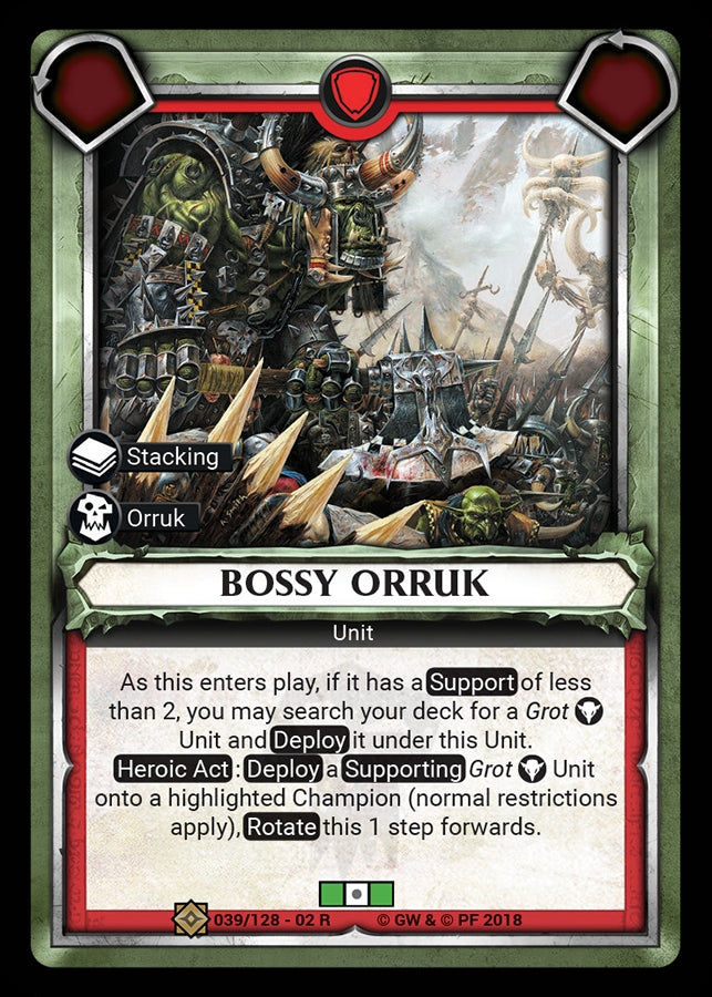 Bossy Orruk (Claimed) (WHAOSCO) - Warhammer Age of Sigmar Champions TCG Single
