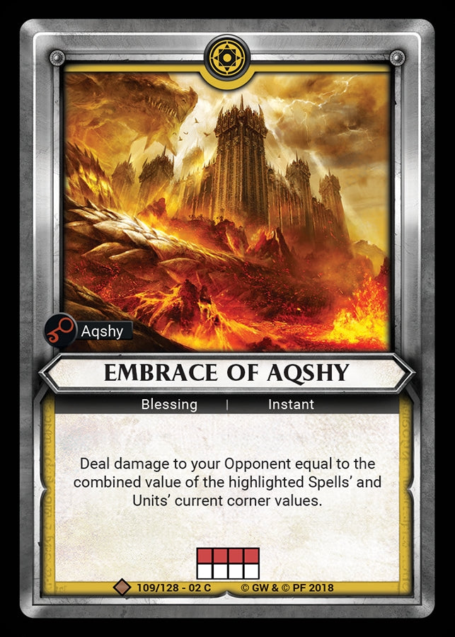 Embrace of Aqshy (Unclaimed) (WHAOSCO) - Warhammer Age of Sigmar Champions TCG Single