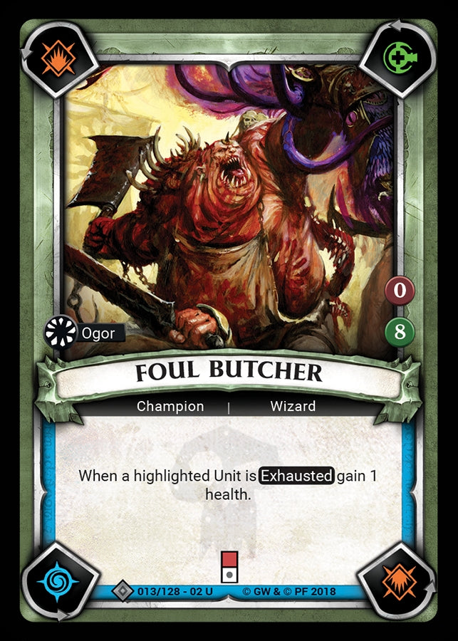 Foul Butcher (Unclaimed) (WHAOSCO) - Warhammer Age of Sigmar Champions TCG Single