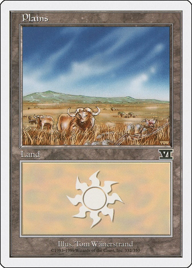 Plains (332) (332) [6ED] - MTG Single