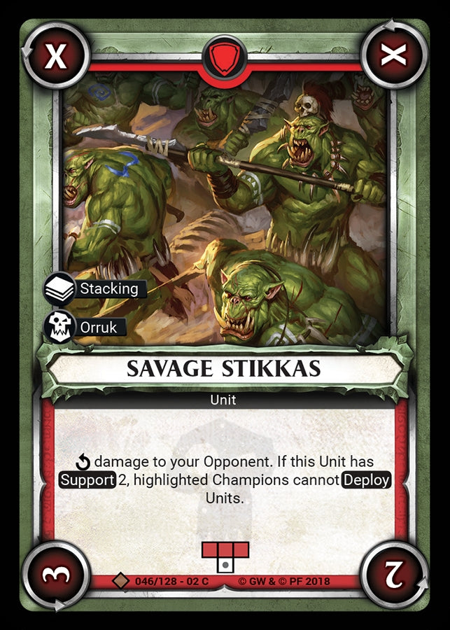 Savage Stikkas (Unclaimed) (WHAOSCO) - Warhammer Age of Sigmar Champions TCG Single