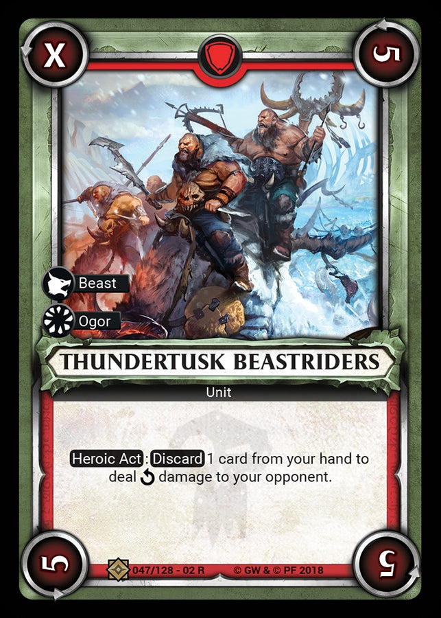 Thundertusk Beastriders (Claimed) (WHAOSCO) - Warhammer Age of Sigmar Champions TCG Single